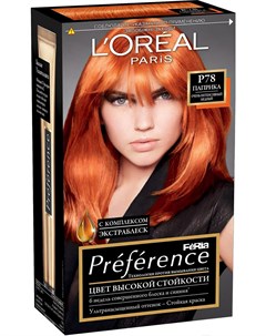 Краска для волос L Oreal Гель краска Preference Feria Р78 паприка L'oreal paris