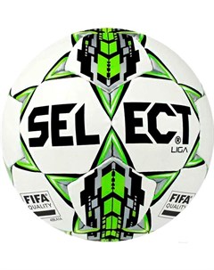 Футбольный мяч Liga Fifa размер 5 белый зеленый Select