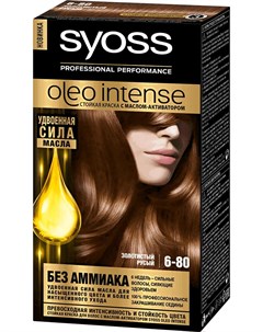 Краска для волос Oleo Intense стойкая 6 80 золотистый русый Syoss