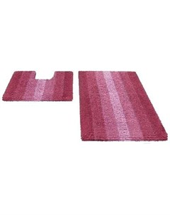 Набор ковриков для ванной комнаты Multimakaron 60x90 60x50 розовый Shahintex