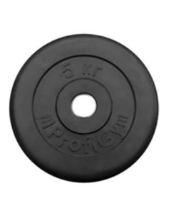 Диск для штанги обрезиненный d 31 мм 5 0 кг черный 437 Profigym