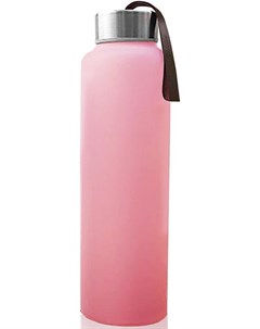 Бутылочка для кормления Стеклянная с защитным силиконовым покрытием 400 мл розовый Everyday baby