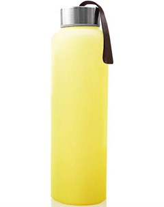 Бутылочка для кормления Стеклянная с защитным силиконовым покрытием 400 мл желтый Everyday baby
