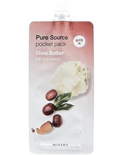 Маска для лица гелевая Pure Source Pocket Pack Shea Butter ночная 10мл Missha