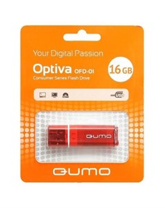 Usb flash 16GB USB 2 0 Optiva 01 QM16GUD OP1 Red 17693 Qumo