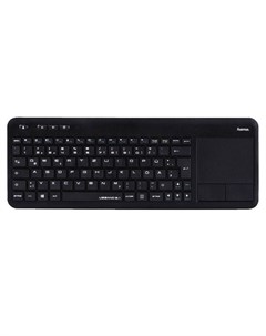 Клавиатура USB беспроводная slim Multimedia для ноутбука Touch черный R1173091 Hama