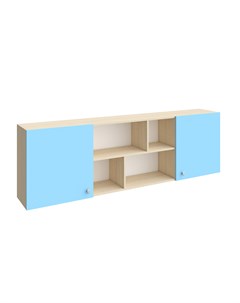 Полка дуб молочный голубой голубой 194 2x30x60 см Рв-мебель