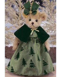 Мягкая игрушка Мишка в зеленом платье с манишкой 36 см 173183 Bearington