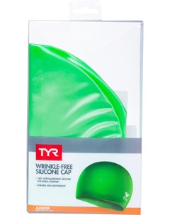 Шапочка для плавания Wrinkle Free Junior Silicone Cap зеленый LCSJR 326 Tyr