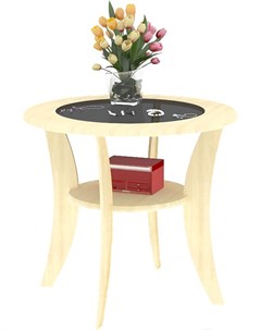 Журнальный столик Лотос 2 ясень белый Кортекс-мебель