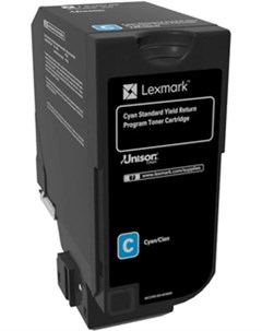 Картридж для принтера МФУ 74C5HCE голубой Lexmark
