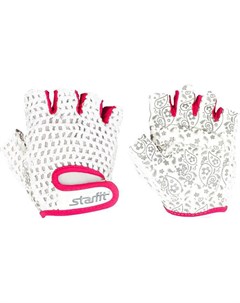 Перчатки для фитнеса SU 110 M белый розовый Starfit