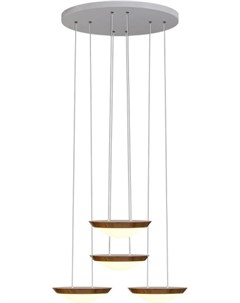 Потолочный подвесной светильник Люстра подвесная LED Fregata золото 32Вт диммируемая с ПУ 3000K 4000 Benetti