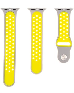 Сменный ремешок и браслет для Apple Watch 38 40mm Sport AW40 SP01 Cold Silver Fluorescent Yellow Evolution