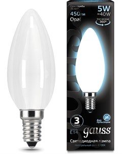 Светодиодная лампа LED Filament Свеча OPAL E14 5W 450lm 4100К 1 10 50 103201205 Gauss