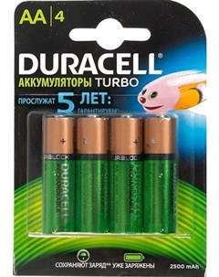 Батарейка аккумулятор зарядное HR6 4шт 2500mAh Duracell