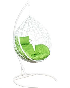 Подвесное кресло Эва белый зеленое яблоко Leset