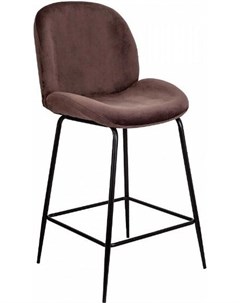 Барный стул Trend коричневый велюр HLR 49 черный Aks