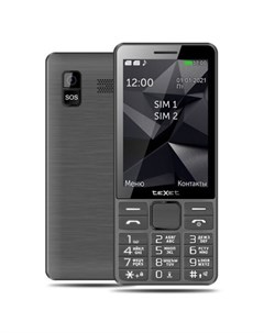 Мобильный телефон tm d324 серый Texet