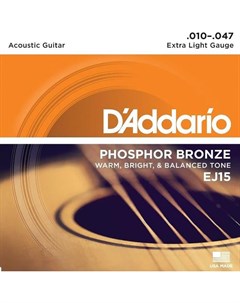 Струны для акустической гитары EJ15 D'addario