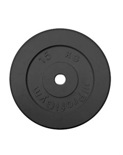 Диск для штанги обрезиненный d 26 мм 15 0 кг черный Profigym