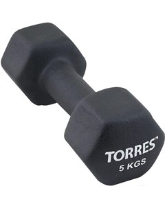 Гантель цельная PL55015 5 кг черный Torres