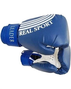 Боксерские перчатки Leader 10 Oz синий Real sport