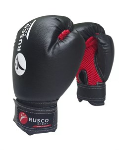 Боксерские перчатки 6 Oz черный Rusco sport