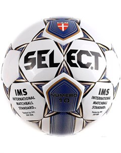 Футбольный мяч Numero 10 IMS размер 5 белый синий 810508 002 Select