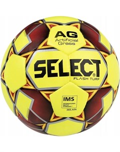 Футбольный мяч Flash Turf IMS 810708 размер 5 желтый красный Select