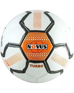 Футбольный мяч TURBO р 5 белый черный оранжевый Novus