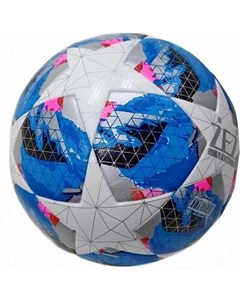 Футбольный мяч FTZ 191 размер 5 синий серый Zez sport