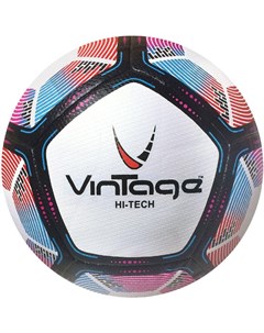 Футбольный мяч Hi Tech V950 размер 5 белый голубой розовой Vintage