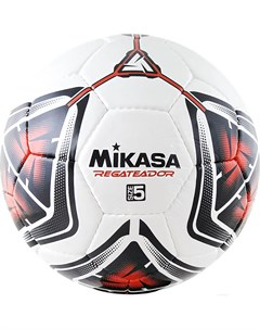 Футбольный мяч Regateador 5 R pазмер 5 белый красный черный Mikasa