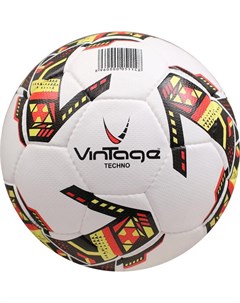 Футбольный мяч Techno V500 размер 5 белый черный красный Vintage