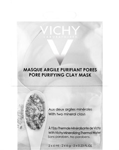 Маска для лица кремовая Purete Thermale с глиной очищающая поры 2x6мл Vichy
