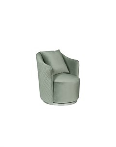 Кресло verona вращающееся велюровое мятное хром зеленый 70x80x77 см Garda decor