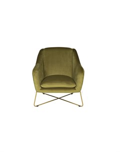 Кресло велюровое оливковое матовое золото зеленый 80x75x87 см Garda decor