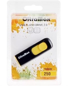 Usb flash OM 16GB 250 желтый Oltramax