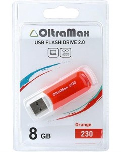 Usb flash OM 8GB 230 оранжевый Oltramax