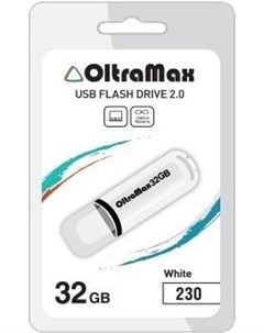 Usb flash OM 32GB 230 белый Oltramax