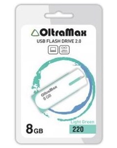 Usb flash OM 8GB 230 белый Oltramax