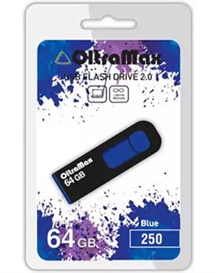 Usb flash OM 64GB 250 синий Oltramax