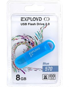 Usb flash 570 8GB синий Exployd