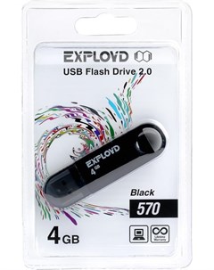 Usb flash 570 4Gb черный Exployd