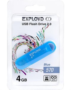 Usb flash 570 4Gb синий Exployd