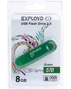 Usb flash 570 8Gb зеленый Exployd