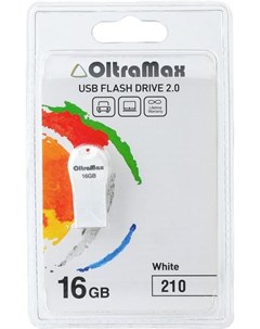 Usb flash OM 16GB 210 белый Oltramax