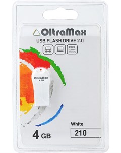 Usb flash OM 4GB 210 белый Oltramax