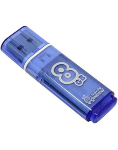 Usb flash 2 0 Drive 8GB Glossy series Blue SB8GBGS B Smartbuy